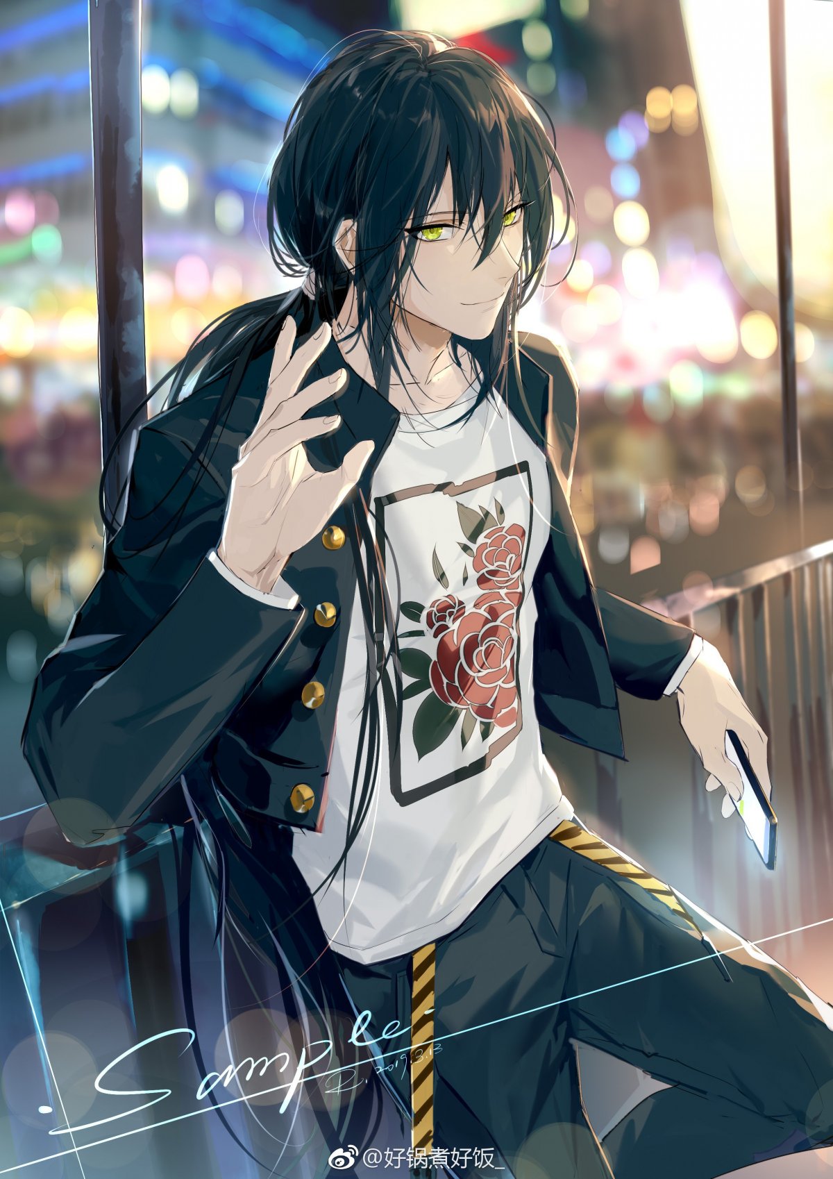 Аниме парень с черными волосами