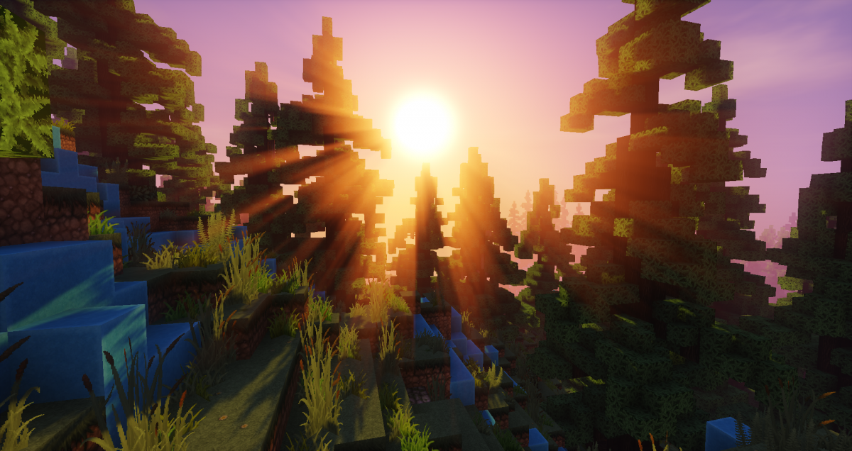 Закат из МАЙНКРАФТА