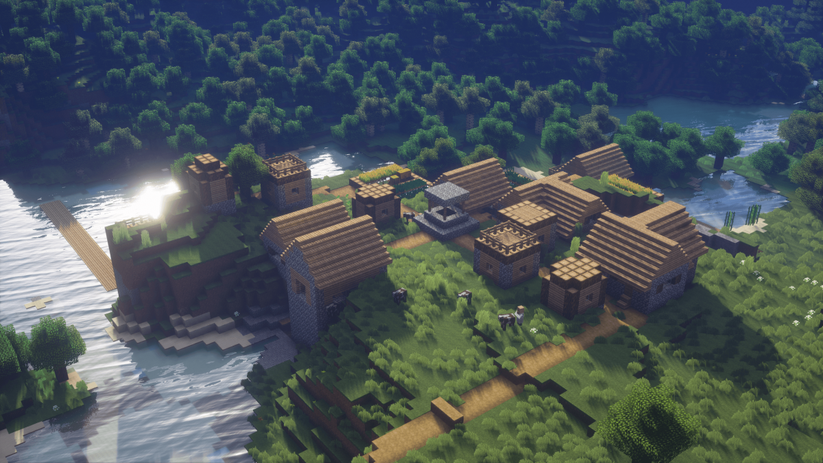 Майнкрафт деревня RTX