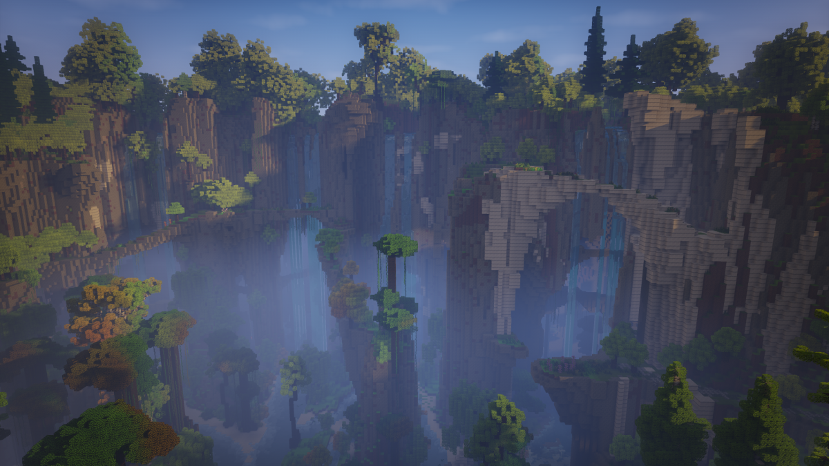 Летающий остров с шейдерами