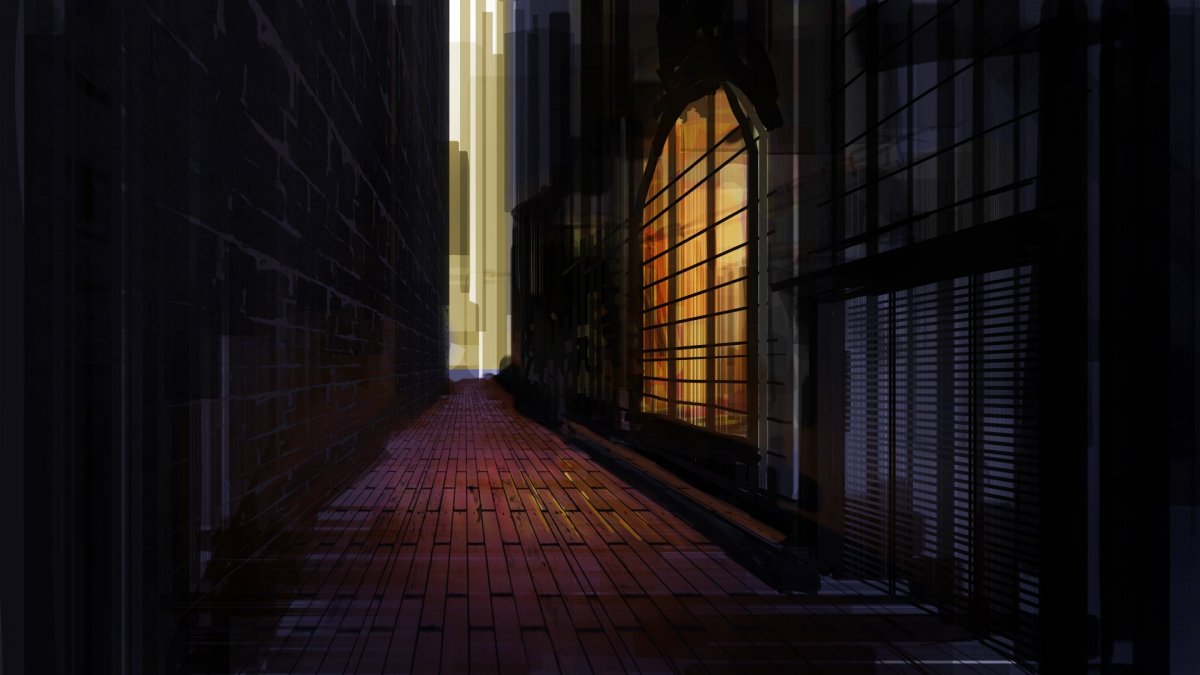 Тёмный переулок аниме