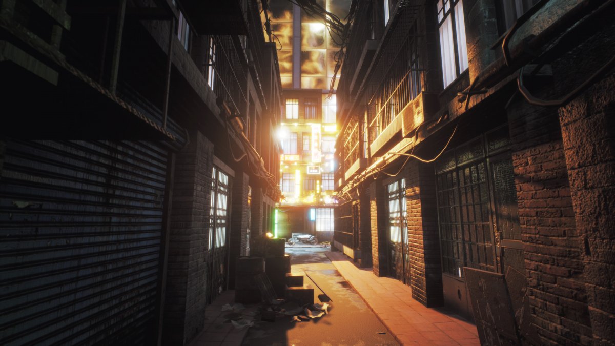 Cyberpunk 2077 переулок