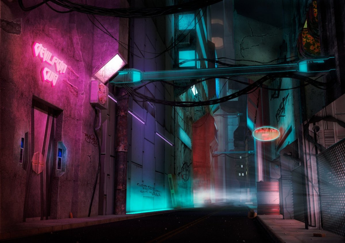 Киберпанк 2077 подземный город