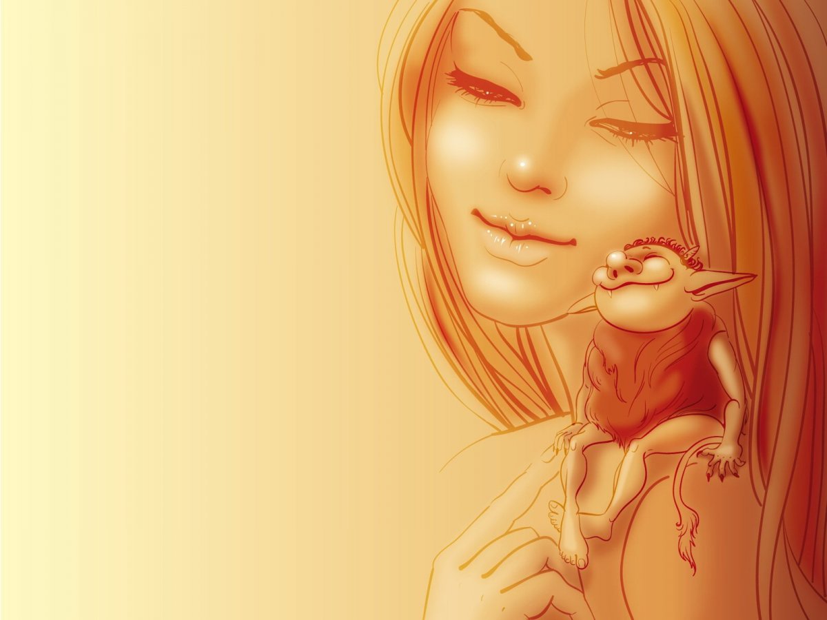 Обои девушки мультяшные