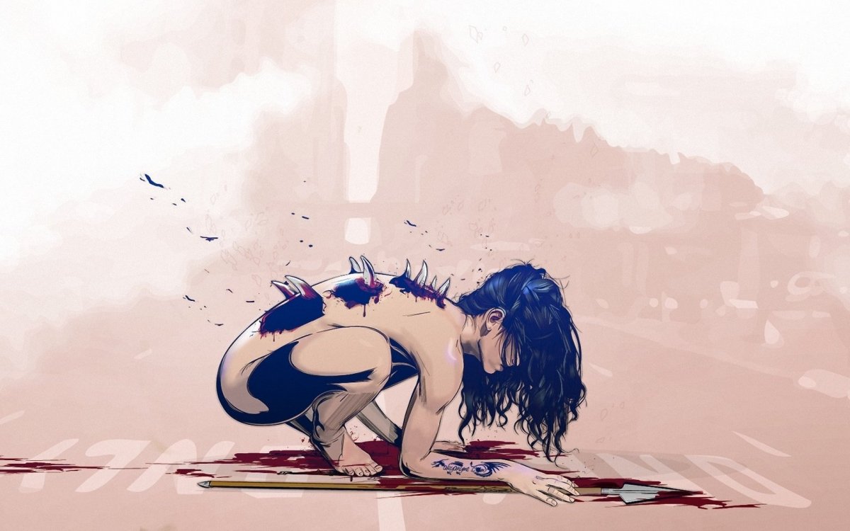 Креативные обои на рабочий стол девушки