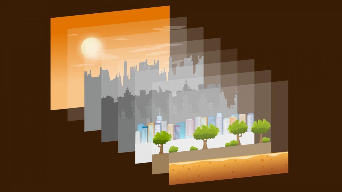 Парк в стиле пиксель арт