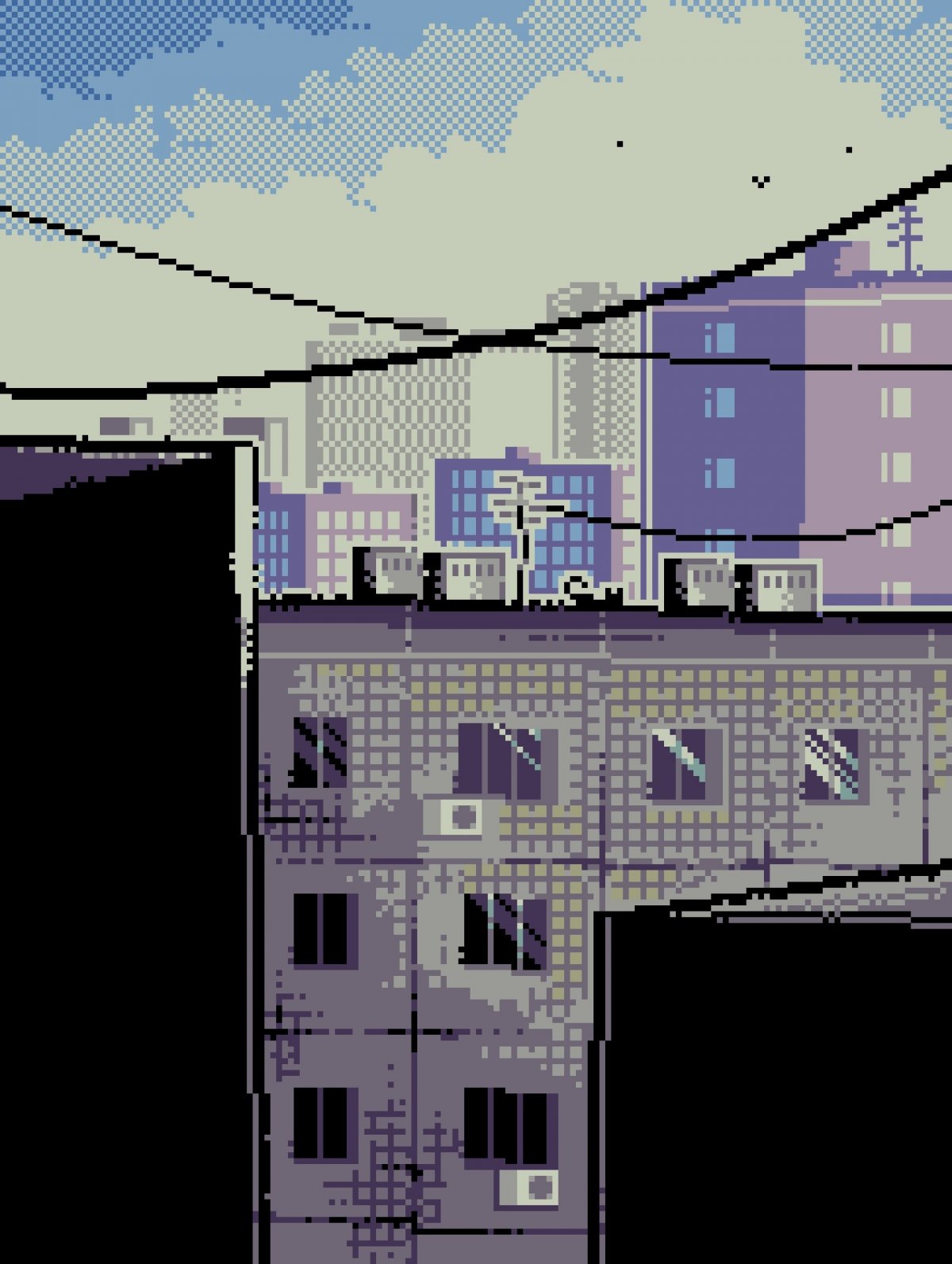 Пиксельный город