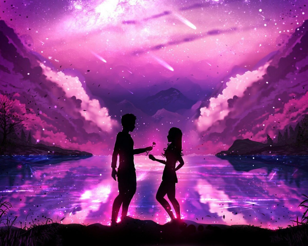 Аниме любовь закат