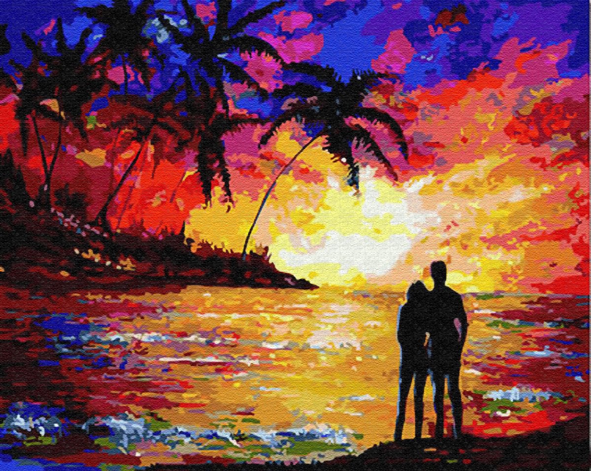 Влюбленные на закате