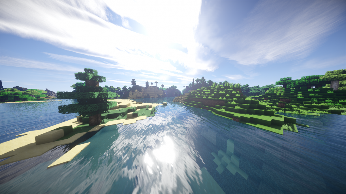 Красивый пейзаж в МАЙНКРАФТЕ