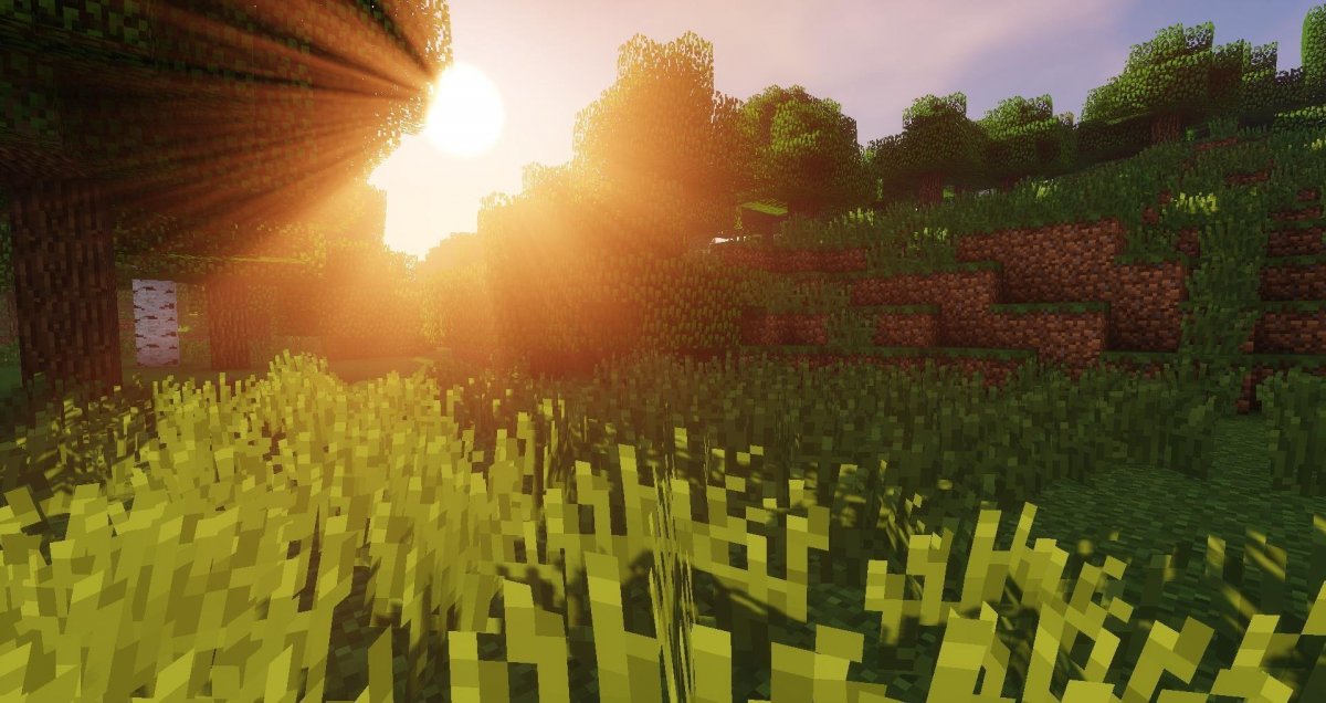 Майнкрафт Поляна с шейдерами