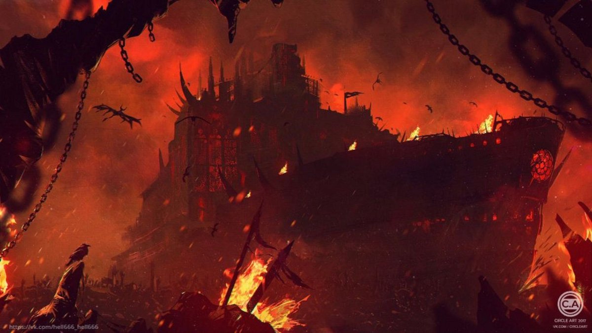 Демонический паровоз вархаммер