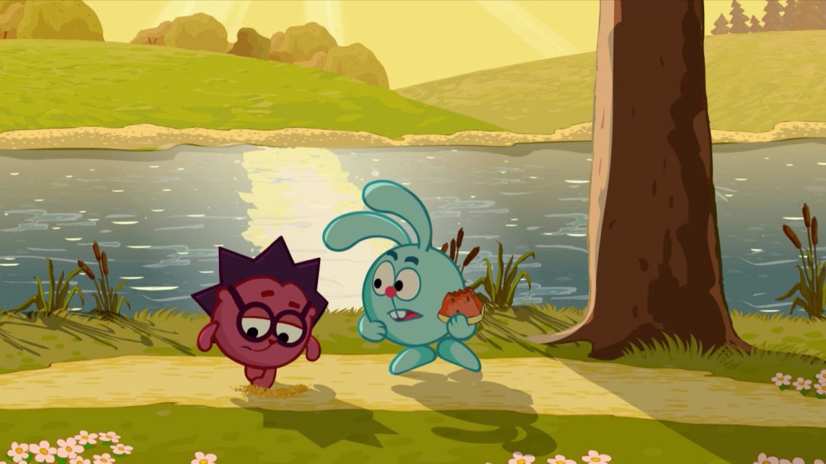 Смешарики 2д Крош и Ежик