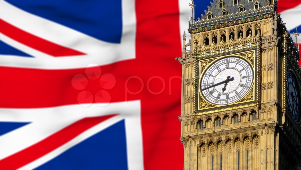 Биг Бен и флаг Англии