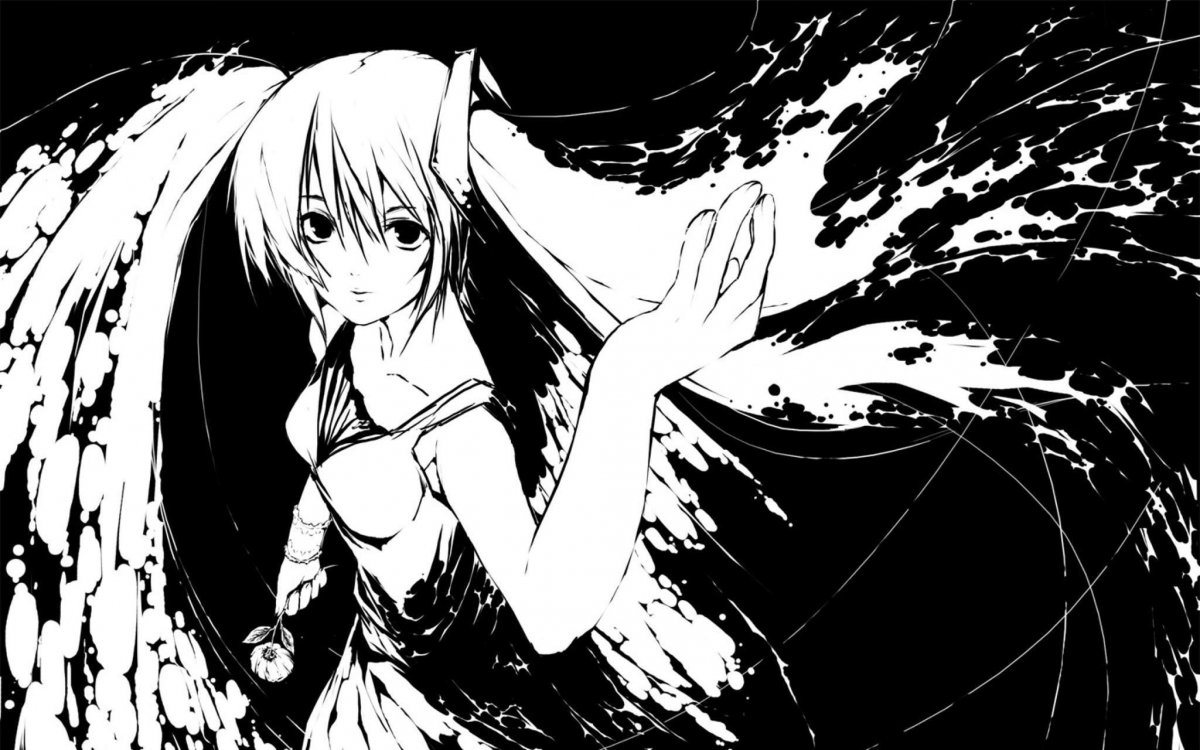 Аниме черно белое
