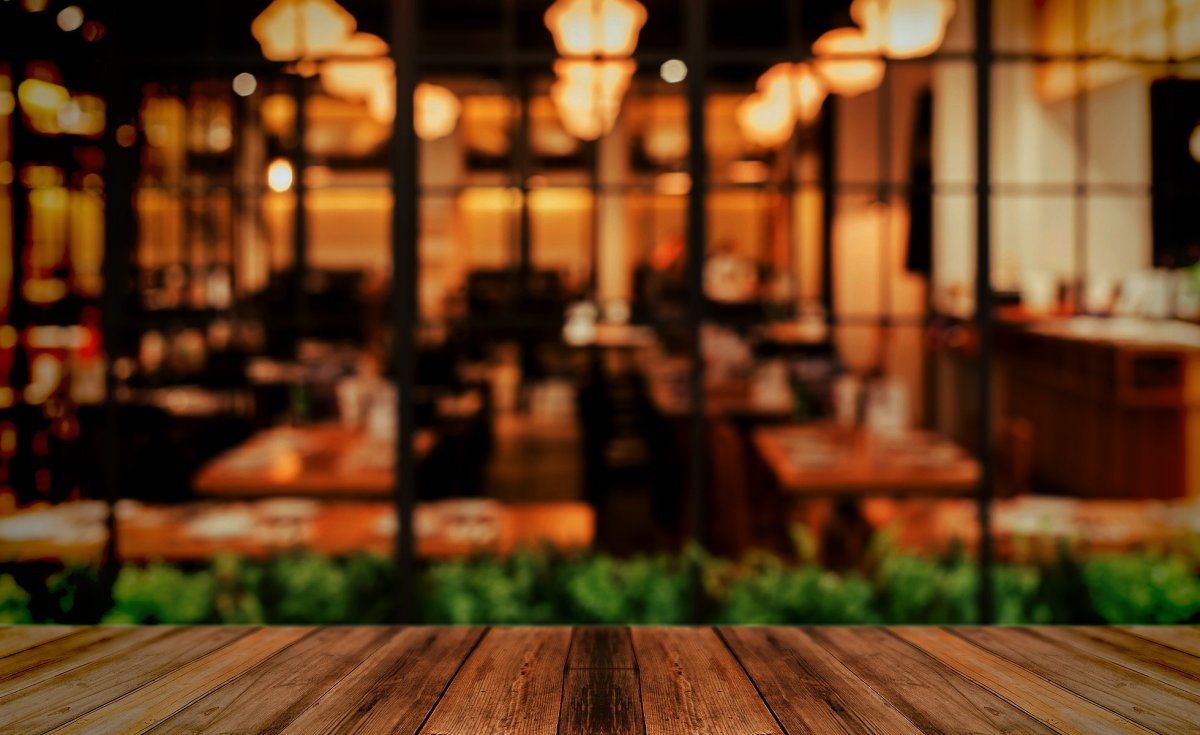 Кофейня размытый фон