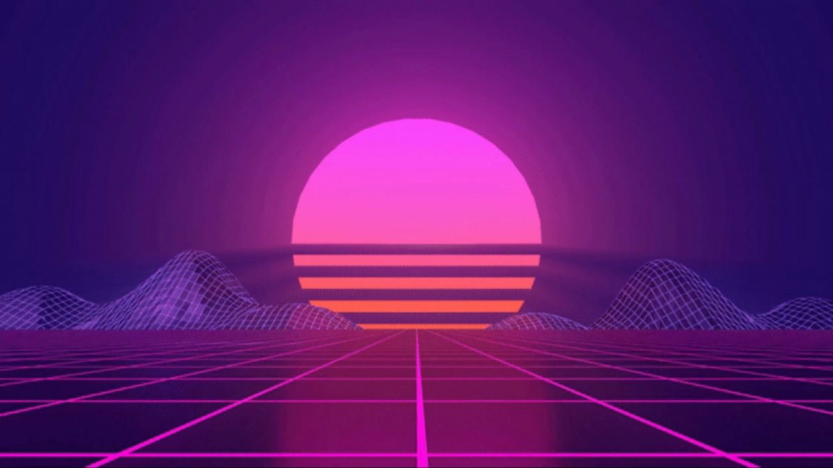 Фон в стиле ретро неон