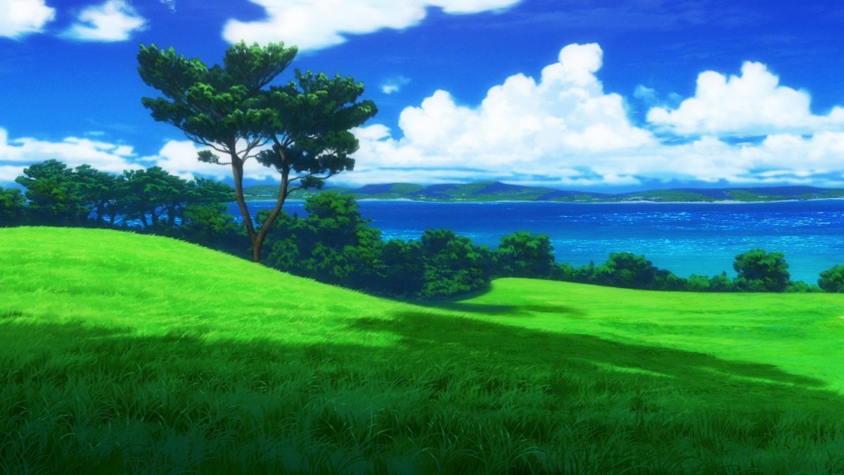 Аниме лето природа