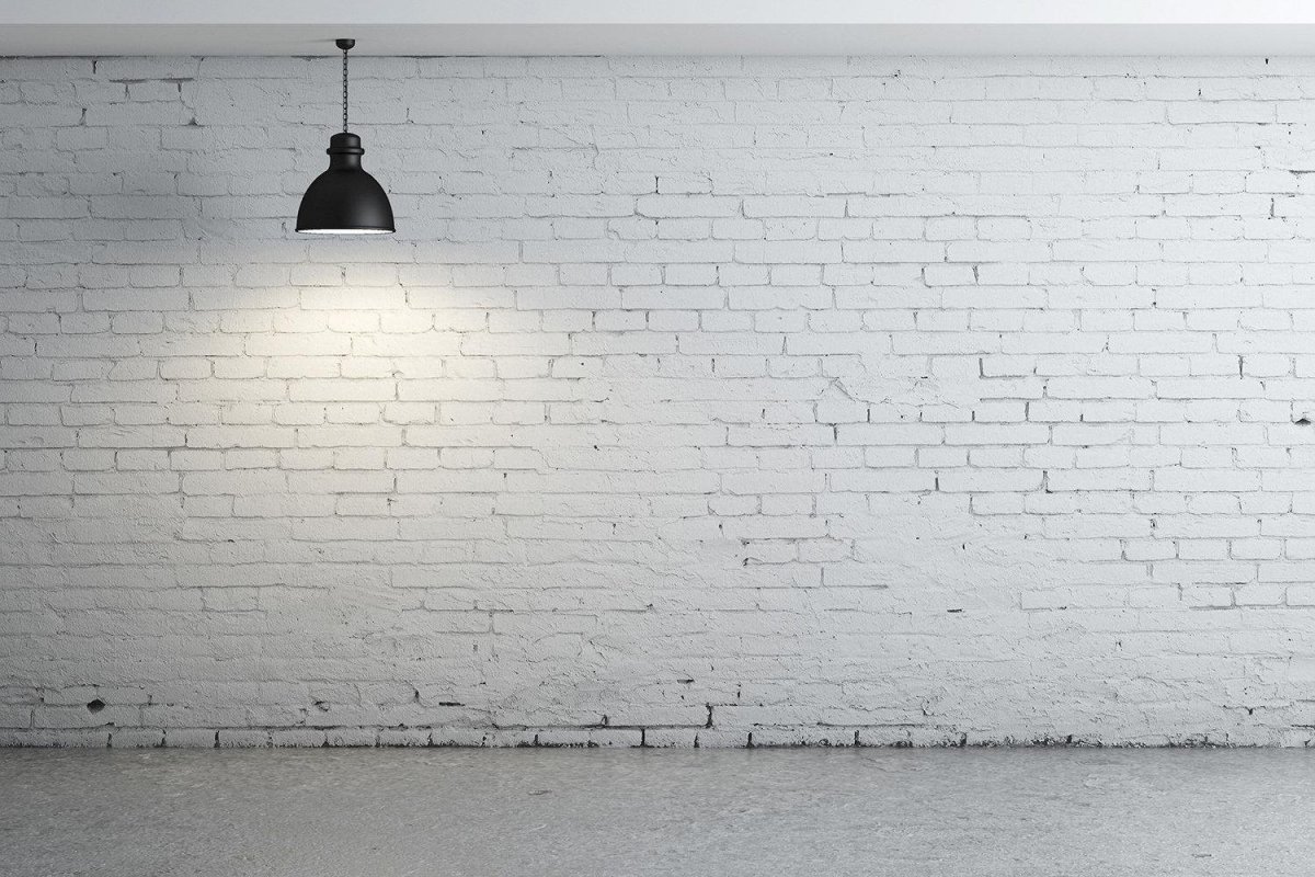 Стена белый кирпич