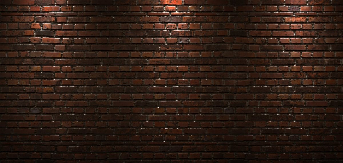 Гирлянда на кирпичной стене