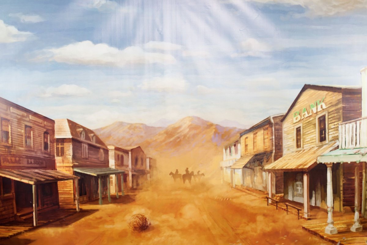 Дикий Запад одноточечная перспектива