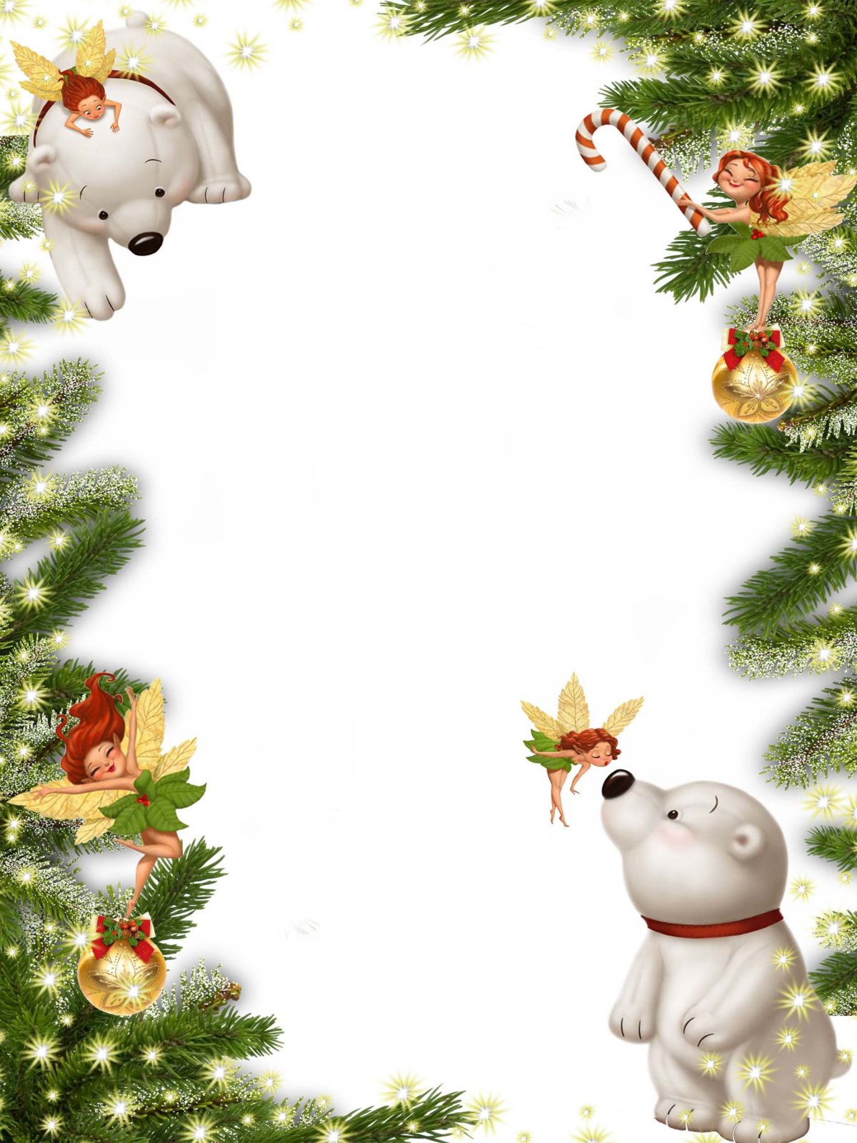 Новогодняя рамка для текста