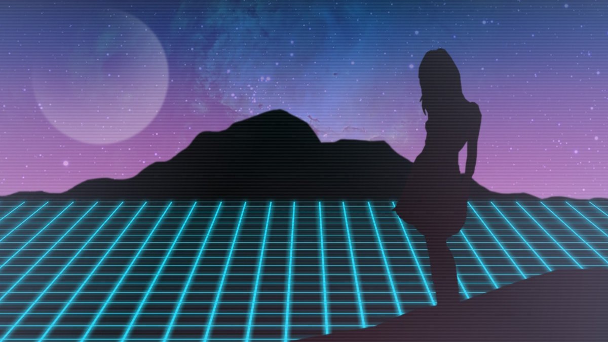 Обои в стиле 80-х