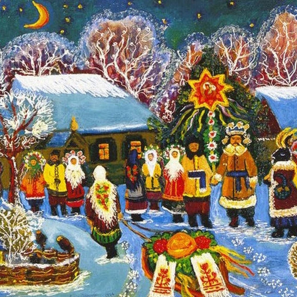 Открытки Святки Рождественские