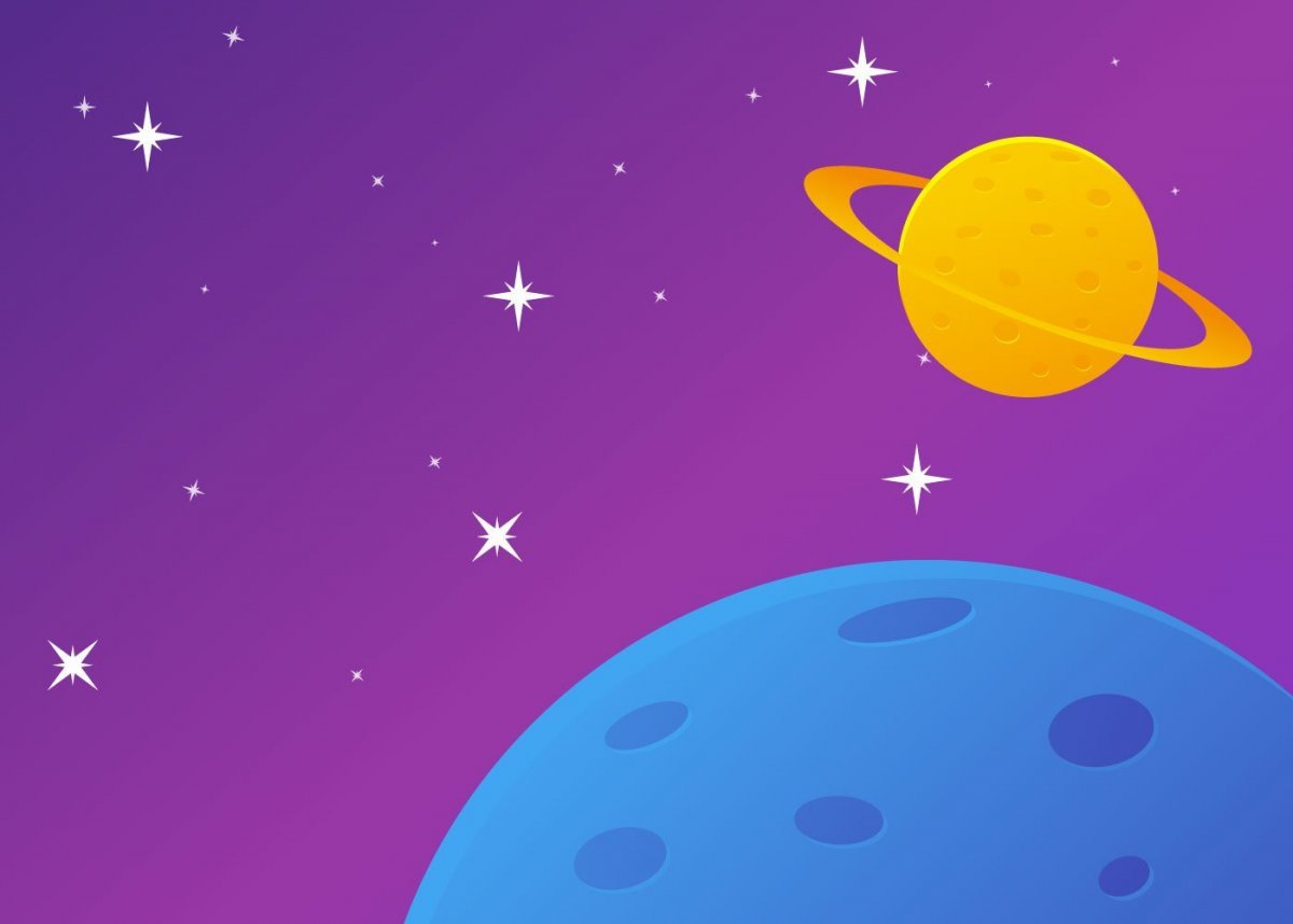 Космос фон мультяшный