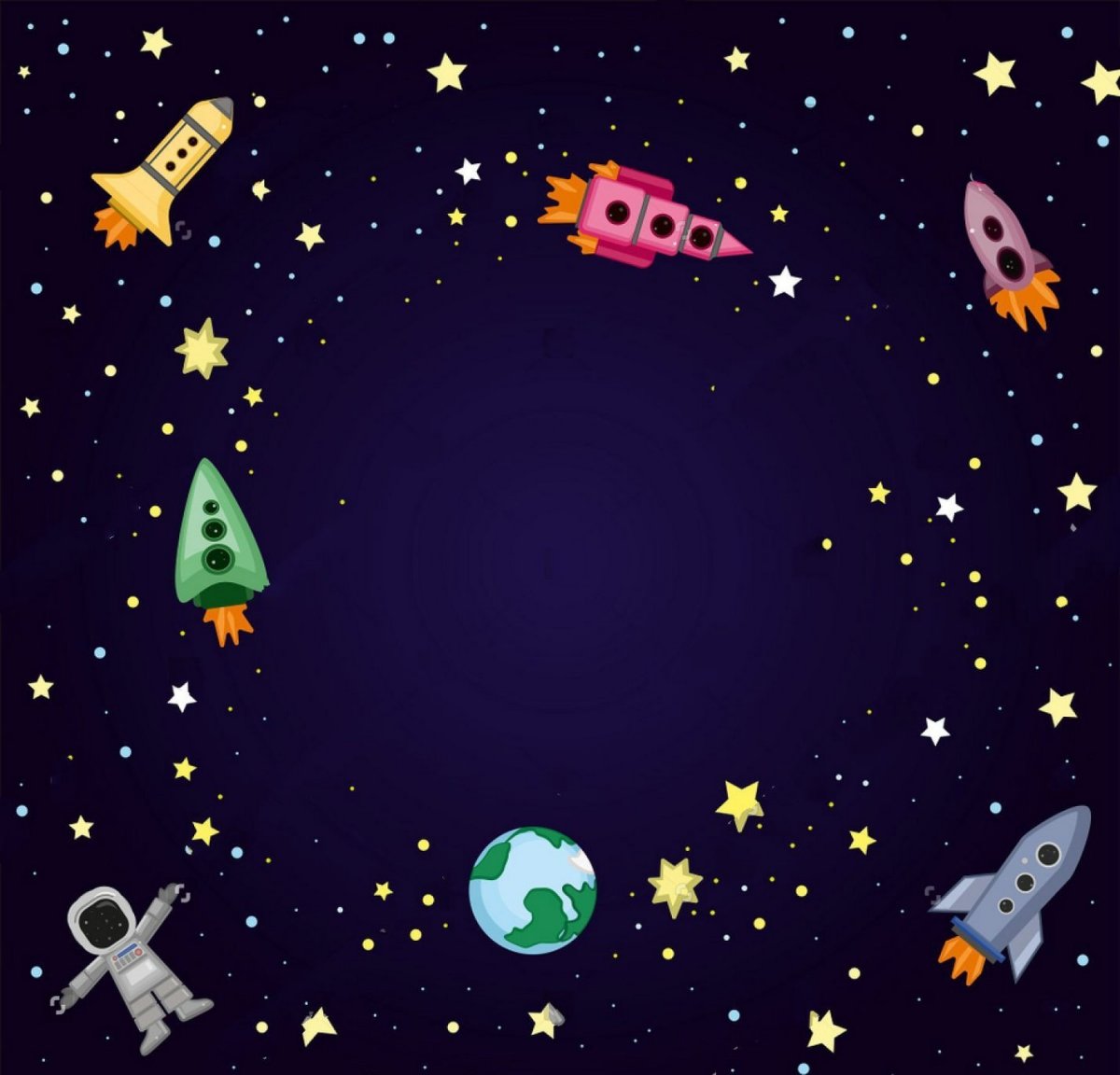 Звезды в космосе для детей