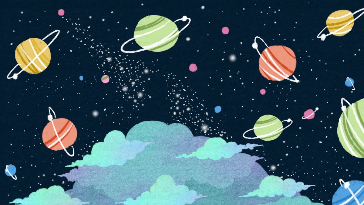 Космический фон мультяшный