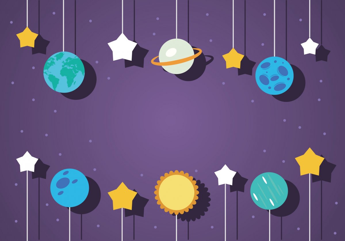 Космический фон для презентации для детей