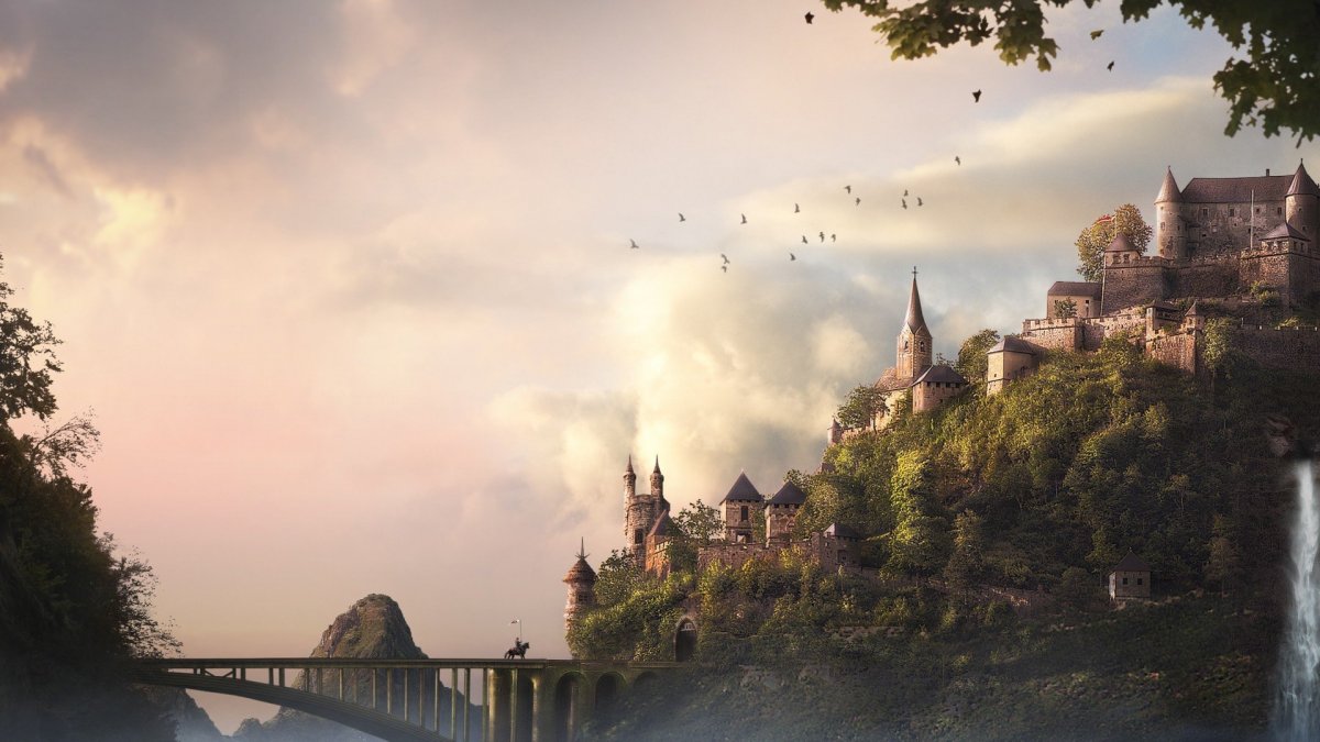 Замки фэнтези Хогвартс