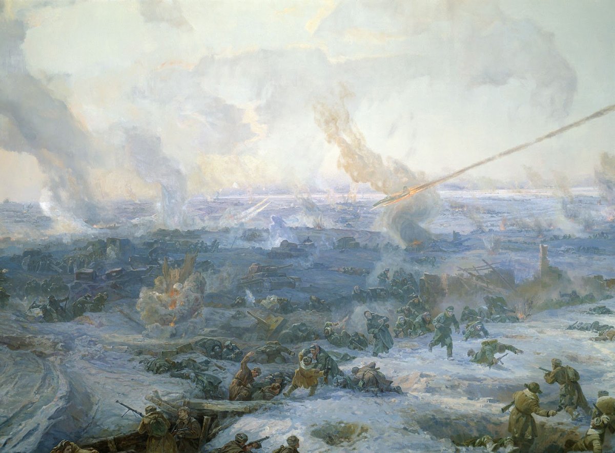 Панорама битвы живопись Сталинградская битва