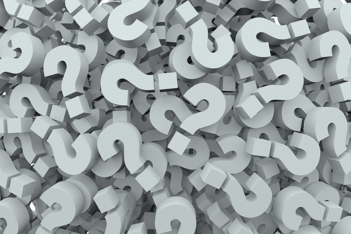 Много вопросительных знаком