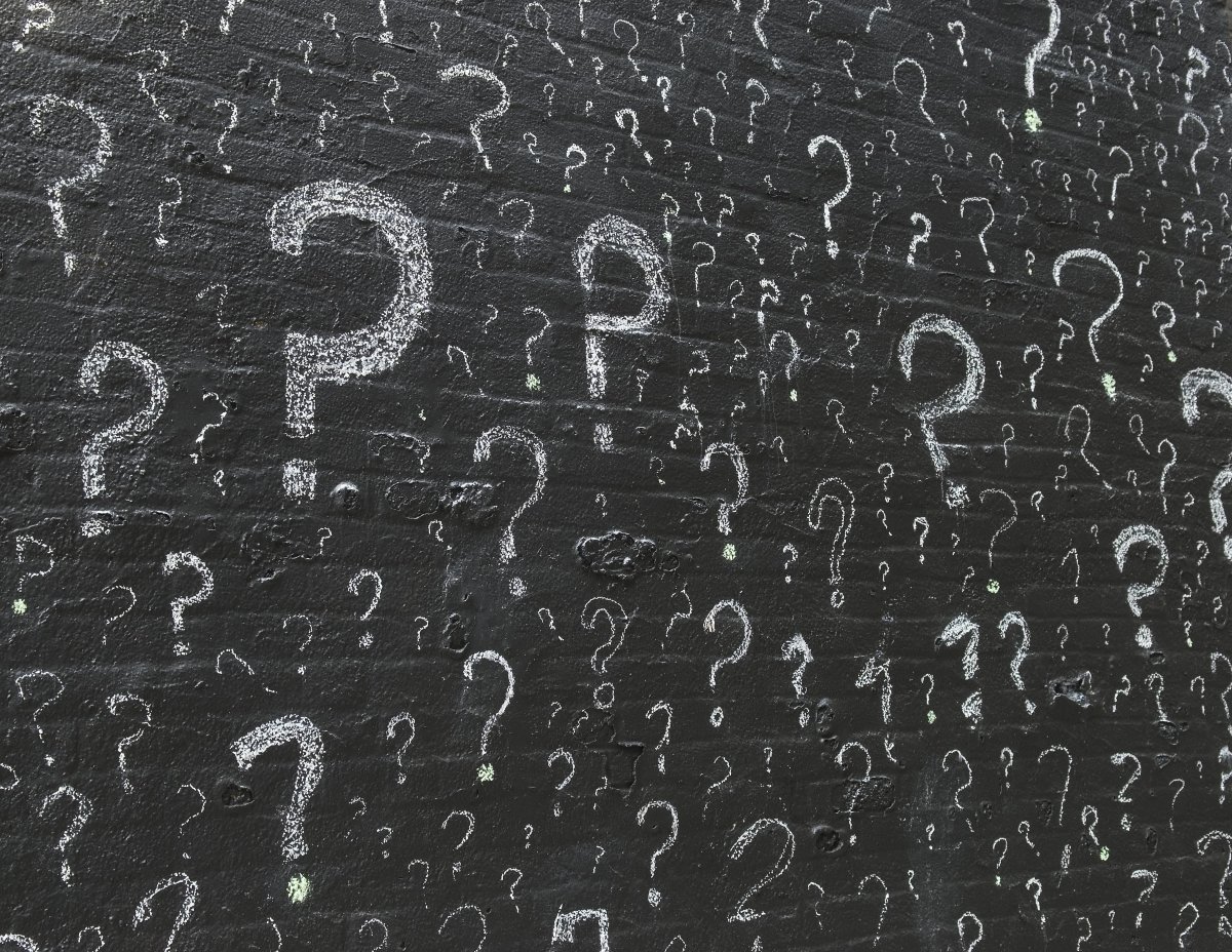 Много вопросительных знаком