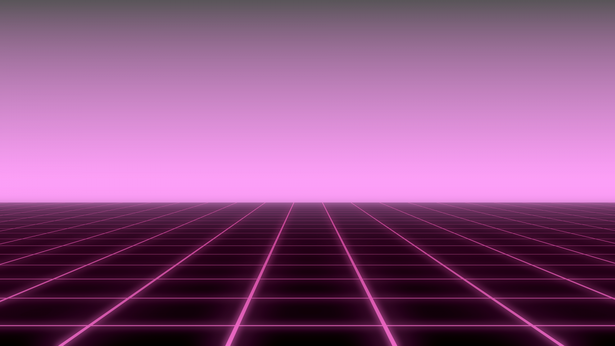 Ретровейв грид фон