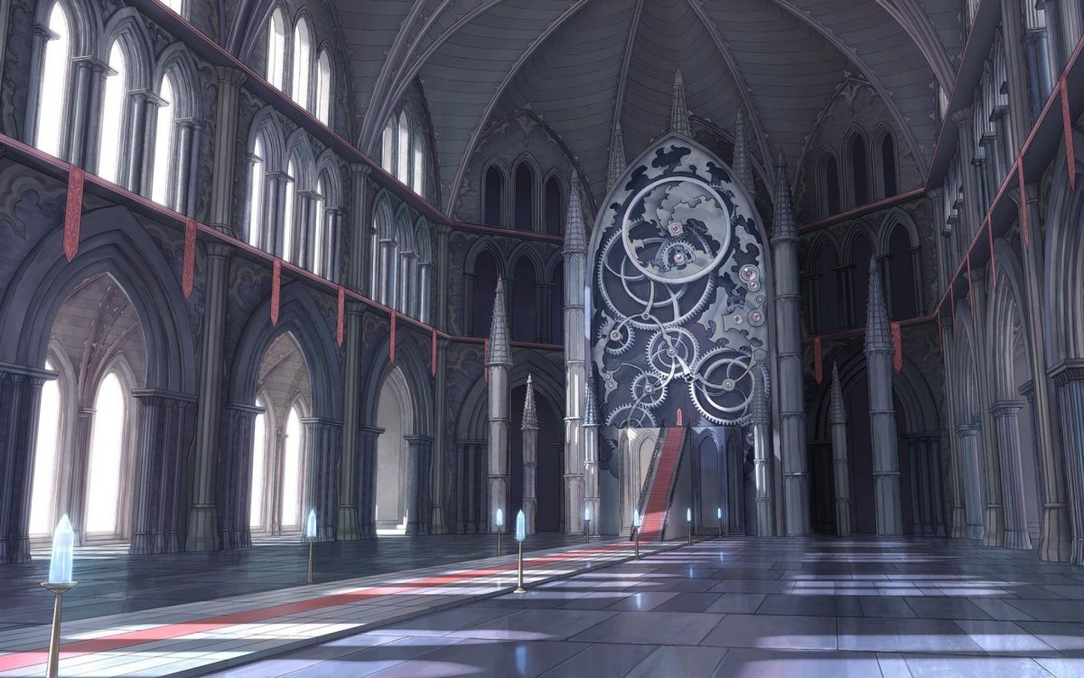 Тронный зал в замке Готика