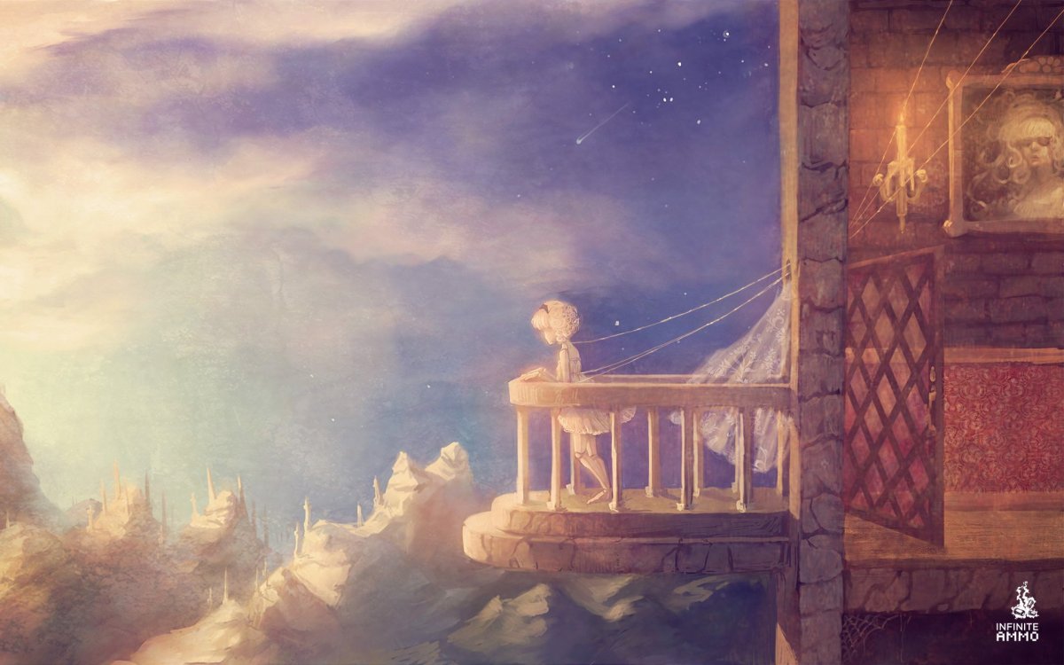 Балкон замка фэнтези