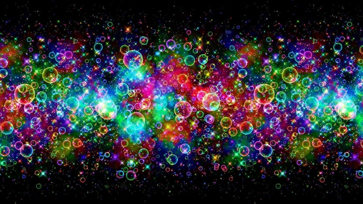 Яркие цвета на черном фоне