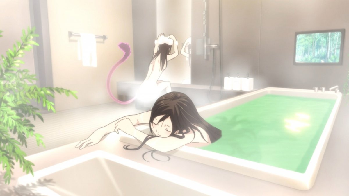 Хиери в ванной аниме