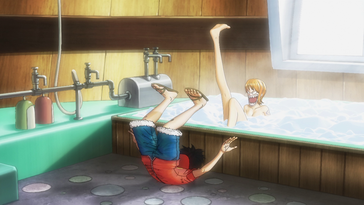 Аниме пара в ванной