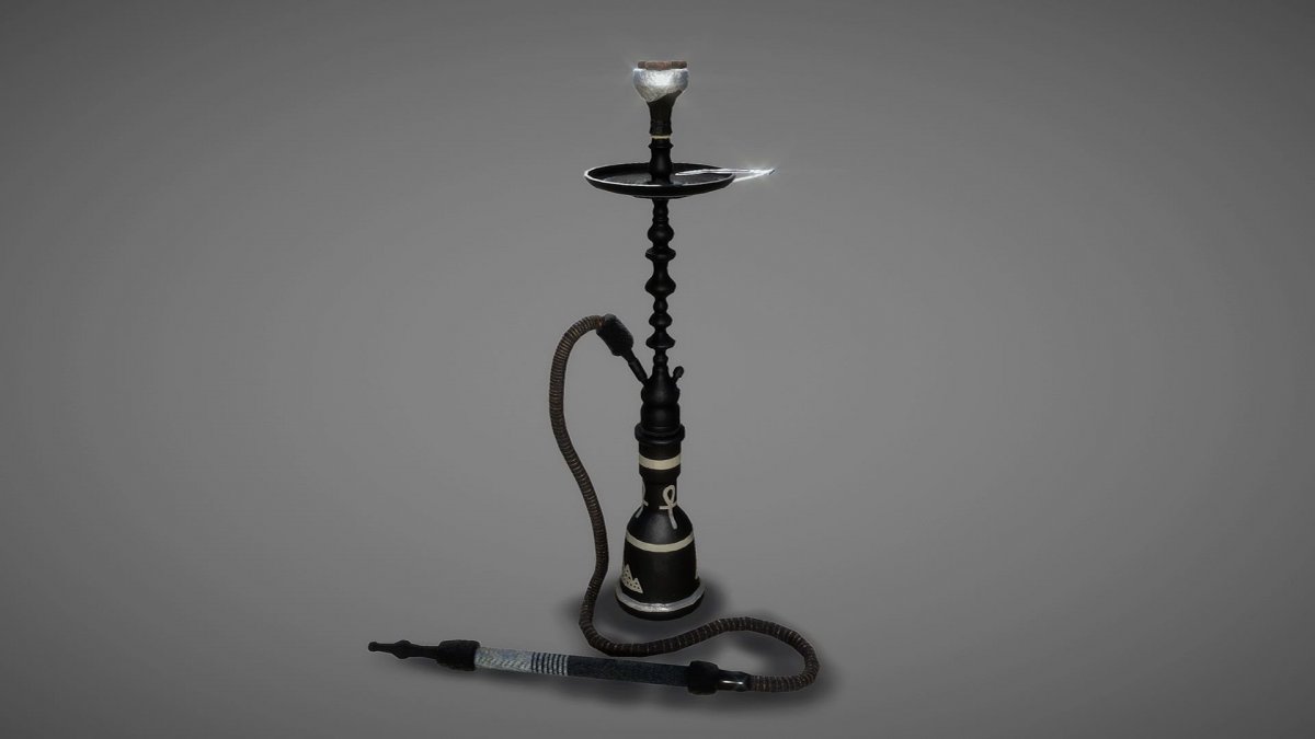 Кальян на темном фоне