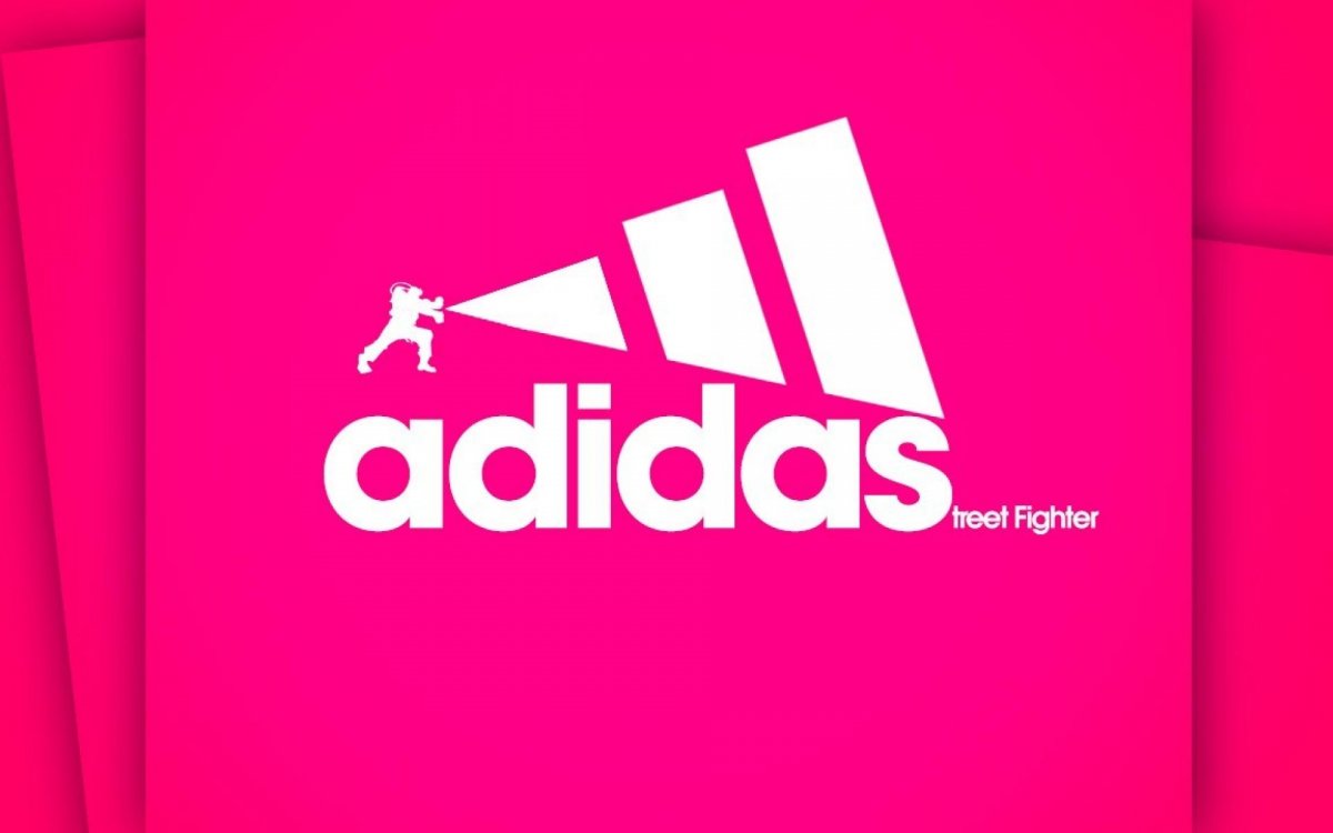 Адидас на розовом фоне