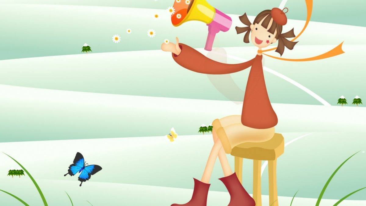 Фон для детской афиши Весна