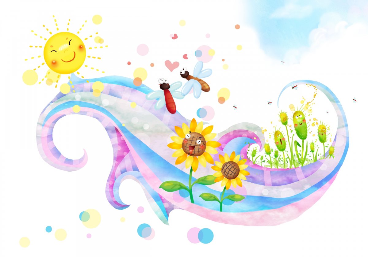 Лето на белом фоне