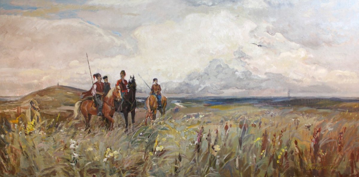 Донской казак в степи