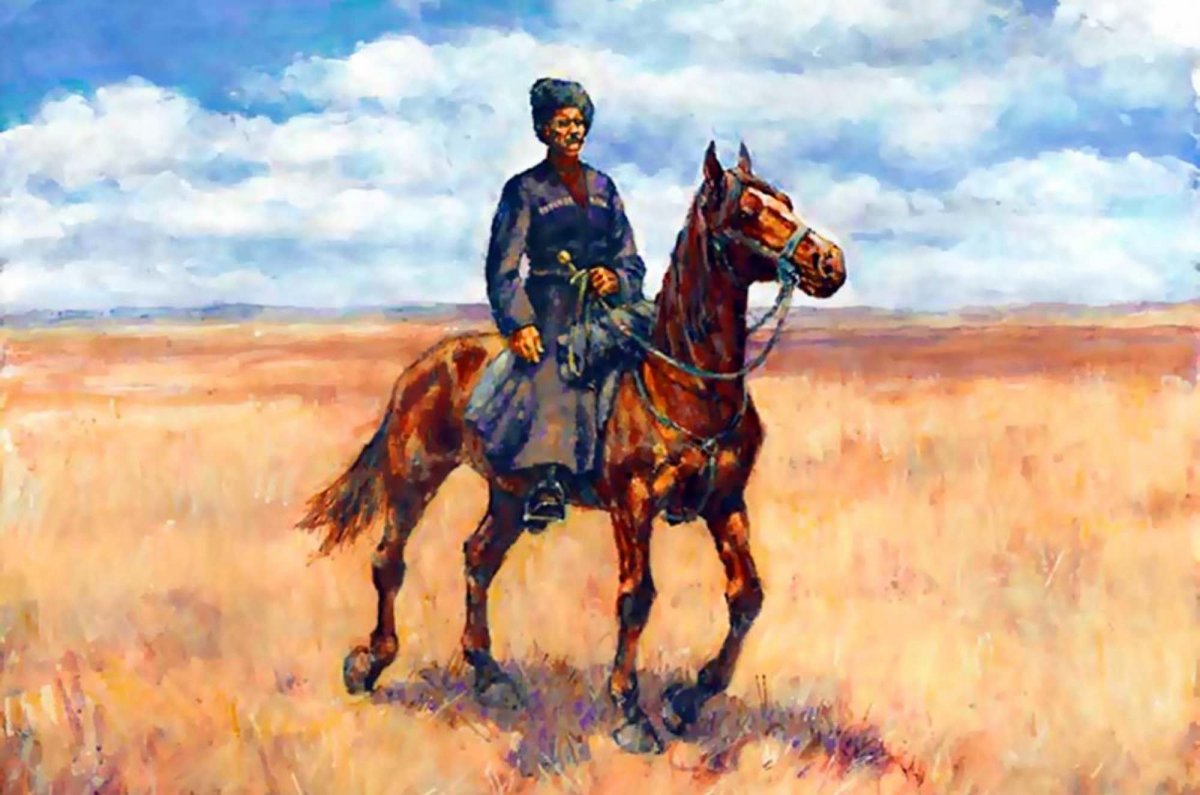 Донской казак картина степь