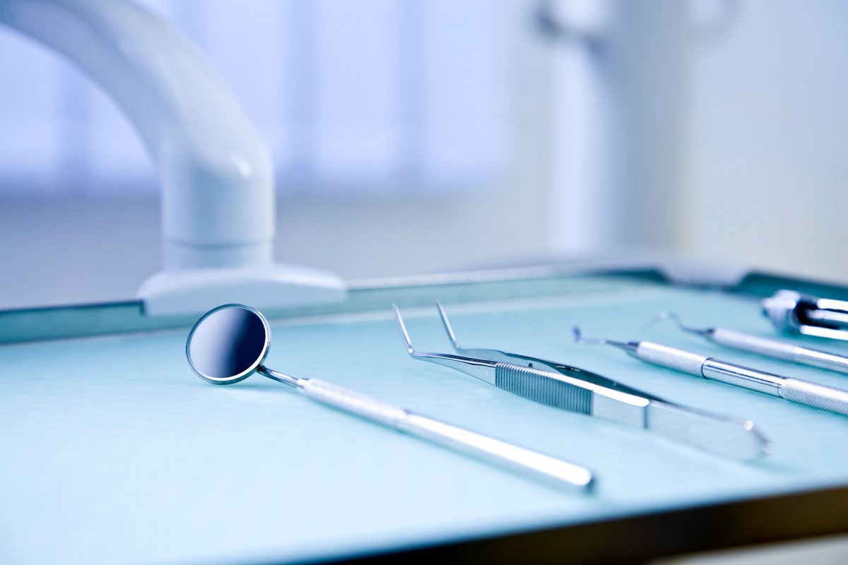 Синий фон стоматология