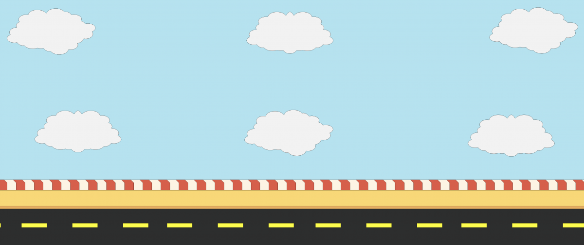 Мультяшный фон дороги